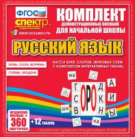 Динамические раздаточные пособия. Русский язык (комплект демонстрационных материалов). Касса букв, слогов, звуковых схем с набором интерактивных таблиц. - fgospostavki.ru - Томск