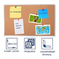 Доска пробковая 1200х900 - fgospostavki.ru - Томск