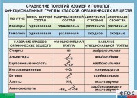 Таблица. Сравнение понятий изомер и гомолог. Функциональные группы классов органических веществ. - fgospostavki.ru - Томск