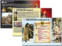 Комплект таблиц по истории "История России XVI - XVIII вв." раздаточные (цветные, ламинированные, А4, 10 штук) - fgospostavki.ru - Томск