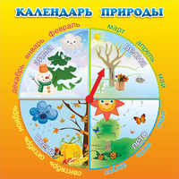 Стенд "Календарь природы" 0.5x0.5 - fgospostavki.ru - Томск