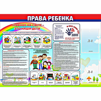 Стенд "Права ребенка" с 2 карманами - fgospostavki.ru - Томск