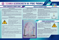 Стенд-уголок "Техника безопасности на уроках физики" - fgospostavki.ru - Томск