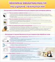 Стенд "Техника безопасности на уроке технологии" - fgospostavki.ru - Томск