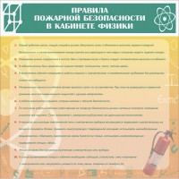 Стенд "Правила пожарной безопасности в кабинете физики" - fgospostavki.ru - Томск