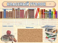 Стенд "Классный уголок" (с пробковым покрытием) - fgospostavki.ru - Томск