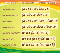 Стенд "Формулы сокращенного умножения" Вариант 3 - fgospostavki.ru - Томск