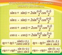 Стенд "Тригонометрические формулы" - fgospostavki.ru - Томск