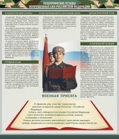 Стенд "Уставы. Закон военной службы. Военная присяга" - fgospostavki.ru - Томск