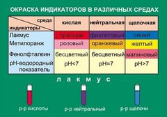Таблица. Окраска индикаторов в различных средах. - fgospostavki.ru - Томск