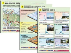 Комплект таблиц по географии "Природа России" раздаточные (цветные, ламинированные, А4, 10 штук) - fgospostavki.ru - Томск