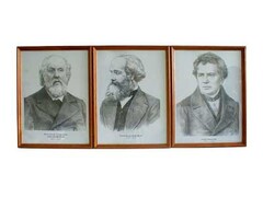 Портреты выдающихся физиков (деревянная рамка, под стеклом) - fgospostavki.ru - Томск