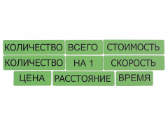 Набор магнитных карточек "Опорные слова к задачам" (зеленый) - fgospostavki.ru - Томск