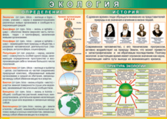 Таблица "Экология. Определения и история" (100х140 сантиметров, винил) - fgospostavki.ru - Томск