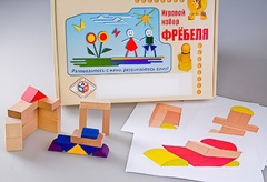 Игровой набор Фребеля "Конструктор деревянный без соединений-2" (Серия "Эксперимент") - fgospostavki.ru - Томск