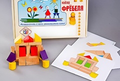 Игровой набор Фребеля "Конструктор деревянный без соединений-4" (Серия "Эксперимент") - fgospostavki.ru - Томск