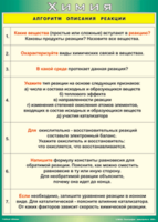 Таблица "Алгоритм описания реакции" (100х140 сантиметров, винил) - fgospostavki.ru - Томск