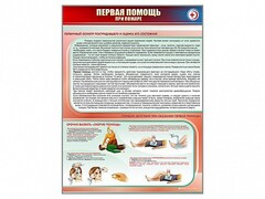 Стенд "Первая помощь при пожаре" - fgospostavki.ru - Томск