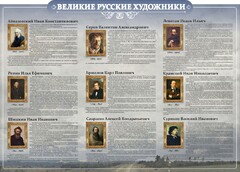 Стенд "Великие русские художники" - fgospostavki.ru - Томск