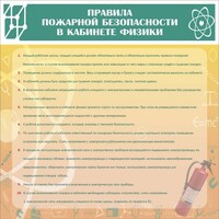 Стенд "Правила пожарной безопасности в кабинете физики" - fgospostavki.ru - Томск
