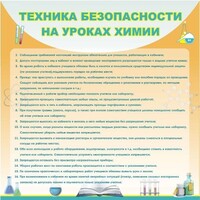 Стенд "Техника безопасности на уроках химии" - fgospostavki.ru - Томск
