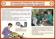 Стенд "Основные правила при работе на токарном станке по дереву" - fgospostavki.ru - Томск