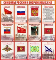 Стенд "Символы России и вооруженных сил" - fgospostavki.ru - Томск