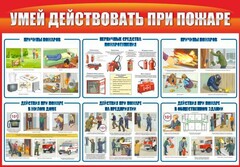 Стенд "Умей действовать при пожаре" - fgospostavki.ru - Томск