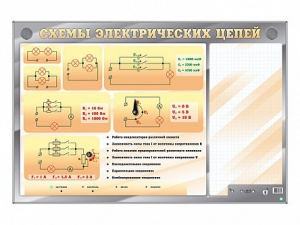 Электрифицированный стенд "Схемы электрических цепей" с маркерными полями - fgospostavki.ru - Томск