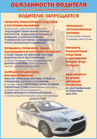Таблица "Водителю запрещается" (100х140 сантиметров, винил) - fgospostavki.ru - Томск