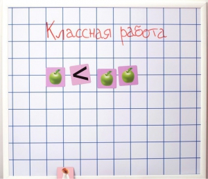 Магнитно-маркерная доска "Клетка" (86 см х 75 см) - fgospostavki.ru - Томск