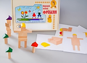 Игровой набор Фребеля "Конструктор деревянный без соединений-3" (Серия "Эксперимент") - fgospostavki.ru - Томск