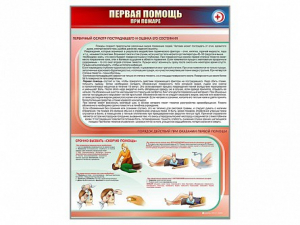 Стенд "Первая помощь при пожаре" - fgospostavki.ru - Томск