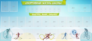 Стенд "Спортивная жизнь школы" - fgospostavki.ru - Томск