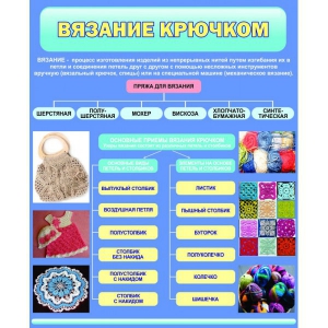 Стенд "Вязание крючком" - fgospostavki.ru - Томск