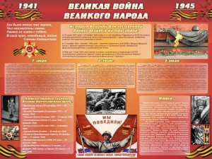 Стенд "Великая война Великого народа" Вариант 2 (6 блоков) - fgospostavki.ru - Томск