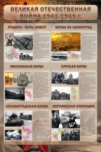 Стенд "Великая Отечественная война" (битвы) - fgospostavki.ru - Томск