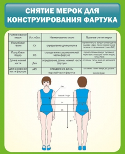 Стенд "Снятие мерок для конструирования фартука" - fgospostavki.ru - Томск