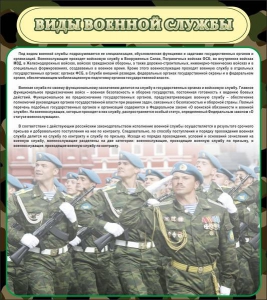 Стенд "Виды военной службы" - fgospostavki.ru - Томск