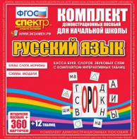 Динамические раздаточные пособия. Русский язык (комплект демонстрационных материалов). Касса букв, слогов, звуковых схем с набором интерактивных таблиц. - fgospostavki.ru - Томск