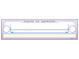 Панно (демонстрационное) магнитно-маркерное "Задачи на движение" + комплект тематических магнитов - fgospostavki.ru - Томск