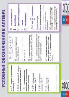 Таблица "Условные обозначения в алгебре" (винил) - fgospostavki.ru - Томск
