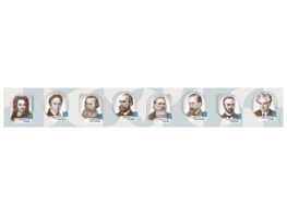 Стенд-лента "Выдающиеся ученые-историки" - fgospostavki.ru - Томск