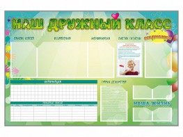 Стенд-уголок магнитно-маркерный "Наш дружный класс" - fgospostavki.ru - Томск
