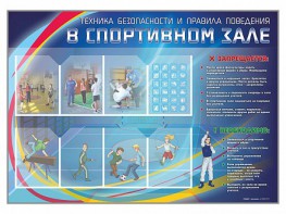 Стенд-уголок "Техника безопасности и правила поведения в спортивном зале" - fgospostavki.ru - Томск