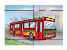 Магнитный пазл "Автобус" - fgospostavki.ru - Томск