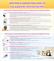 Стенд "Техника безопасности на уроке технологии" - fgospostavki.ru - Томск