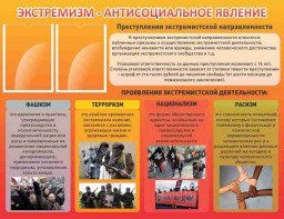Стенд "Экстремизм-антисоциальное явление" - fgospostavki.ru - Томск