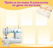 Стенд "Правила техники безопасности на уроке технологии" - fgospostavki.ru - Томск