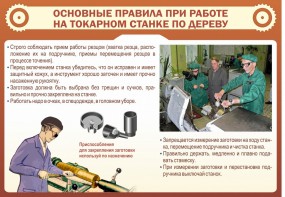 Стенд "Основные правила при работе на токарном станке по дереву" - fgospostavki.ru - Томск